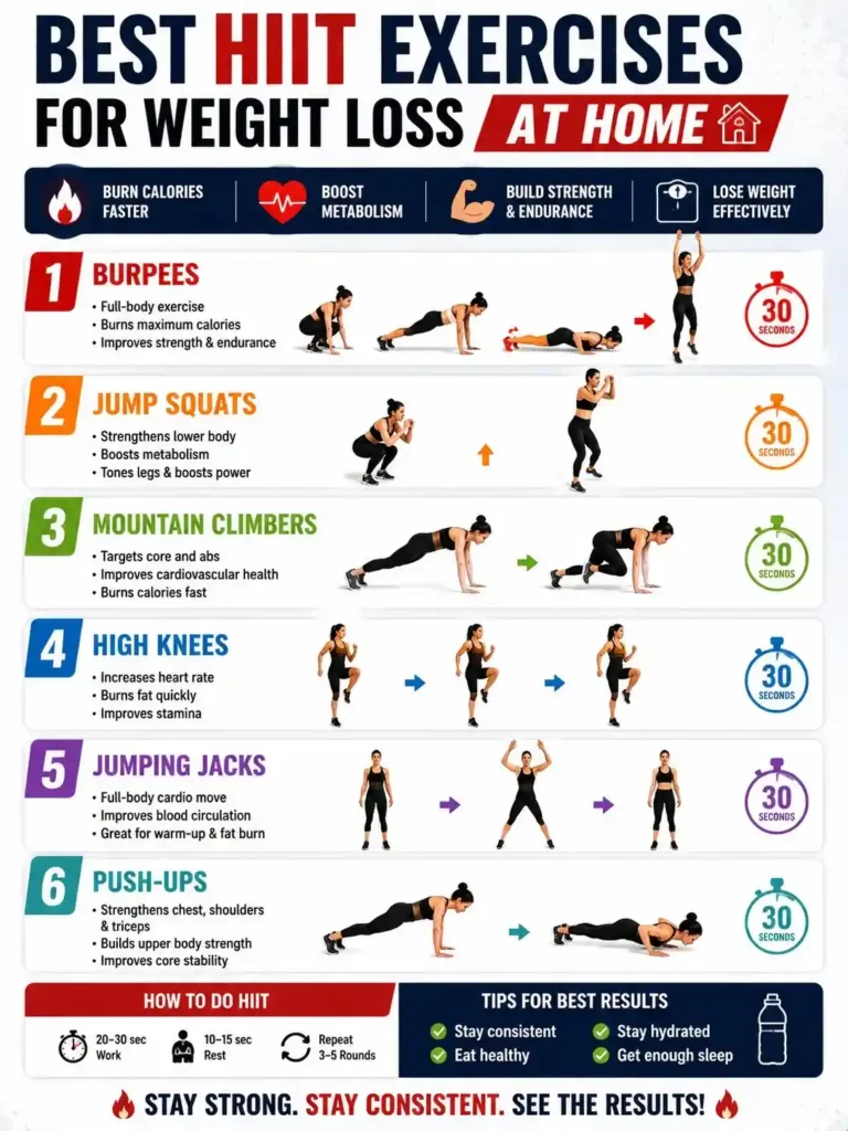 Best HIIT Exercises for Weight Loss at Home