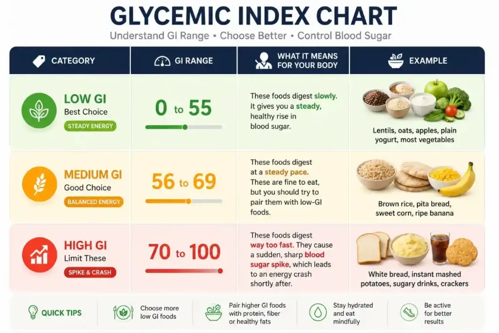 Low-Glycemic foods Index Chart