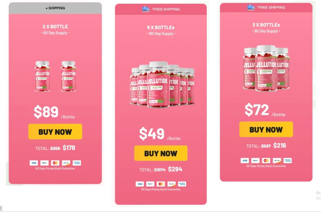 JelluTide Pricing and Package Options