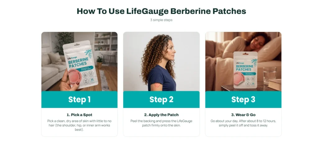LifeGauge Berberine Patches Wellness How to use