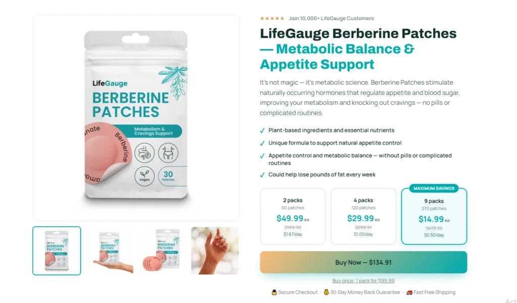 LifeGauge Berberine Patches Price