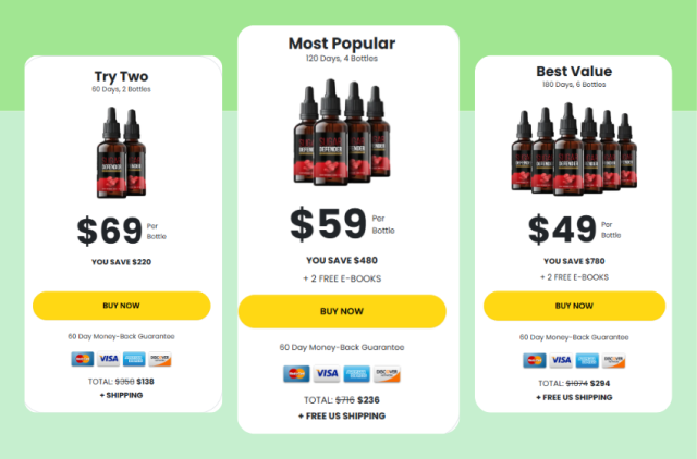 sugar defender Drop price